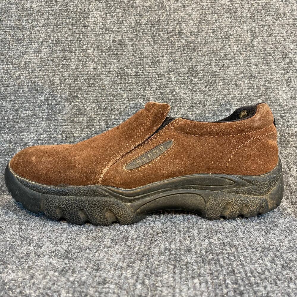 Roper Womens 8.5 Performance Slip On Work Safety Boots Casual Brown Suede Shoes